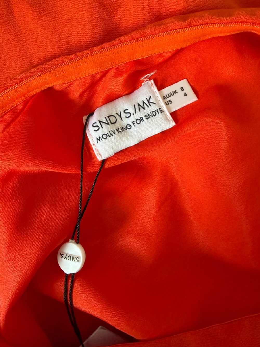 SNDYS. x MOLLY KING NWT | Nobu Dress in Orange - Picture 6 of 10